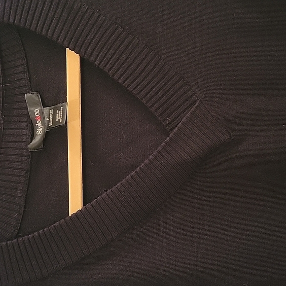 Style & Co. V-neck ribbed sweater Cold Weather Modern Casual - Picture 8 of 10